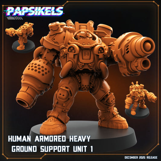 Human Colonies Ranger Heavy Suits | Papsikels 32mm Sci Fi Miniatures