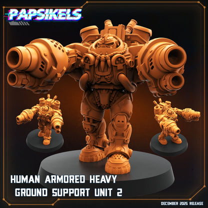 Human Colonies Ranger Heavy Suits | Papsikels 32mm Sci Fi Miniatures