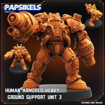 Human Colonies Ranger Heavy Suits | Papsikels 32mm Sci Fi Miniatures