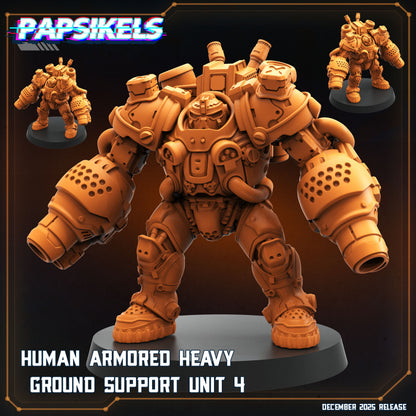 Human Colonies Ranger Heavy Suits | Papsikels 32mm Sci Fi Miniatures
