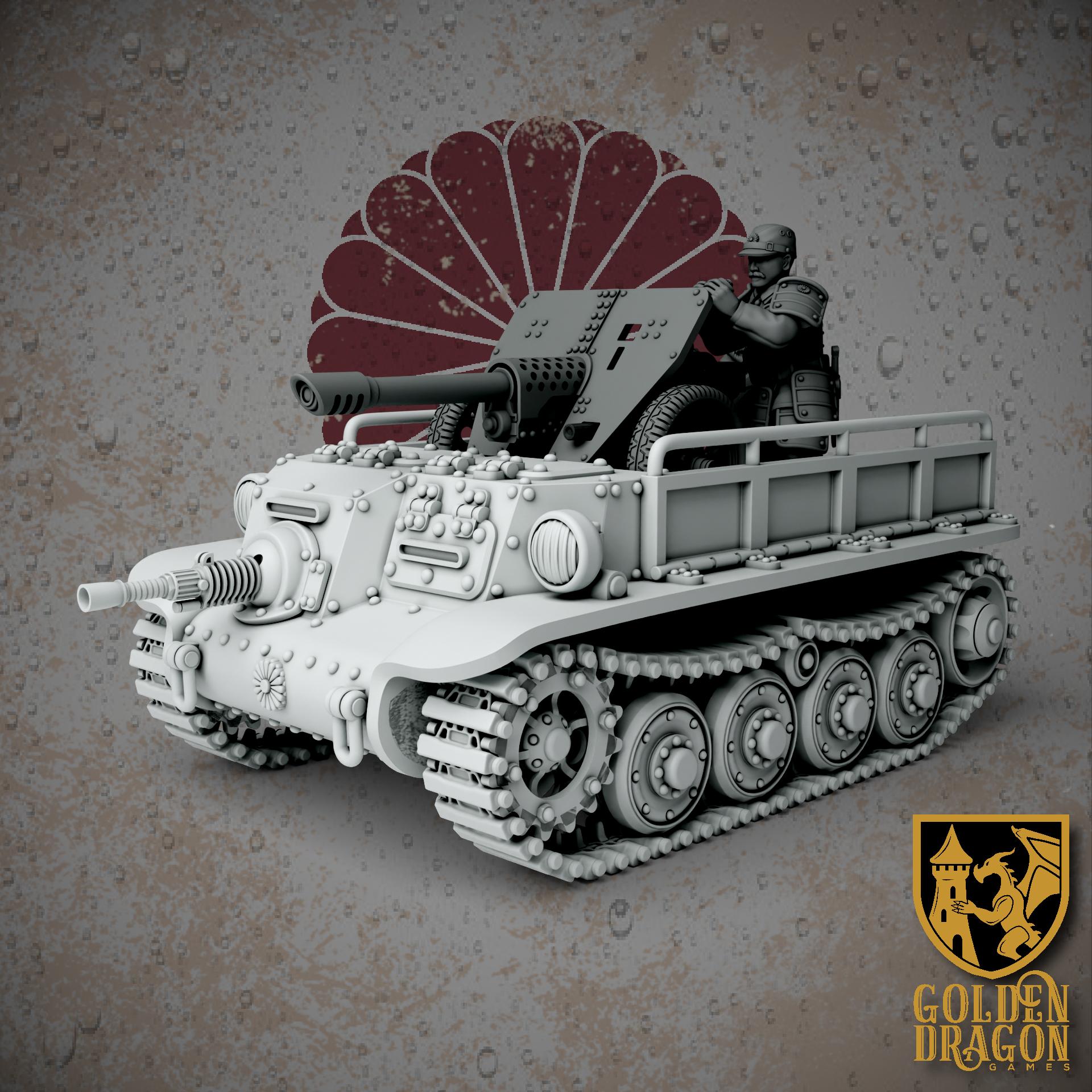 Empire of Japan Type 91 Heavy Weapons Carrier | Golden Dragon Games Weird WW2 Role Playing Miniatures