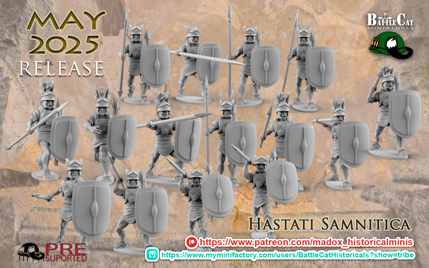 Samnite Hastati | Battlecat 28mm Historical Wargaming Miniatures Role Playing Miniatures