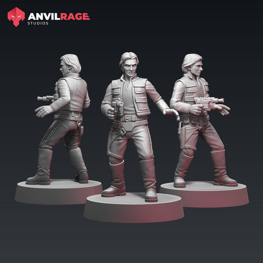 Hero Smuggler | Anvilrage Galactic SciFi Miniatures 32mm 1/47 Legion Scale Role Playing Miniatures