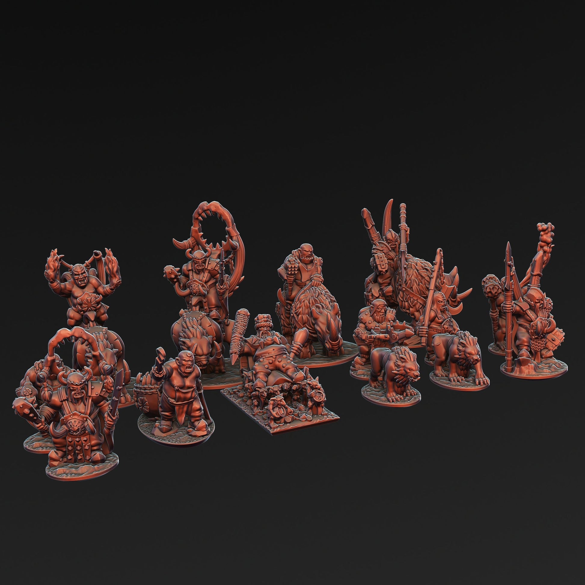 Ogre Tribes Character Pack | Greenskin Miniatures 10Mm Fantasy Wargaming Role Playing