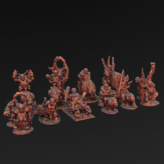 Ogre Tribes Character Pack | Greenskin Miniatures 10Mm Fantasy Wargaming Role Playing