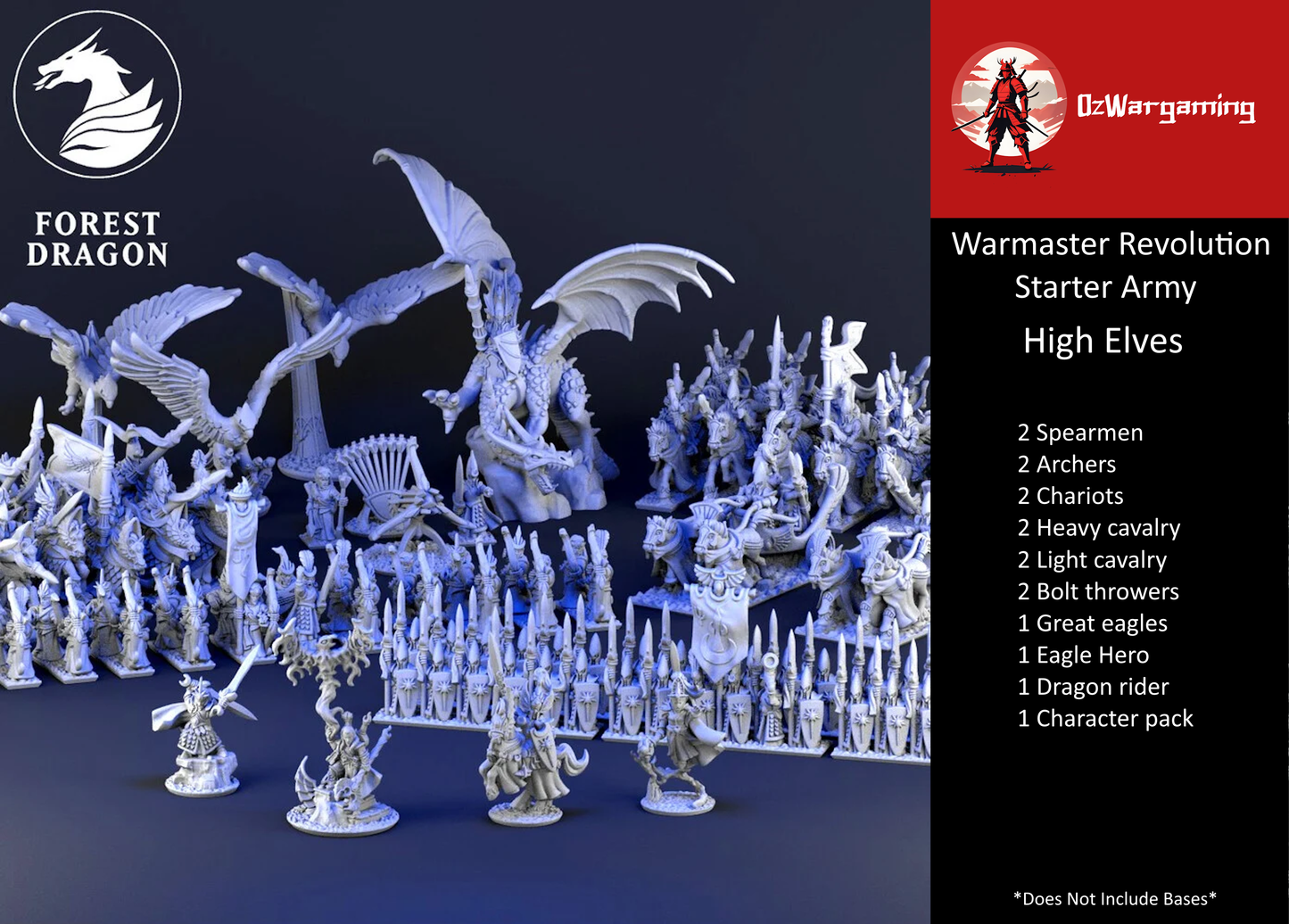 High Elf Army Bundle | Forest Dragon 10mm Fantasy Wargaming Miniatures Role Playing Miniatures