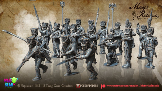Napoleonic French Young Guard Grenadiers | Warbear Studios 28mm Historical Wargaming Miniatures Role Playing Miniatures