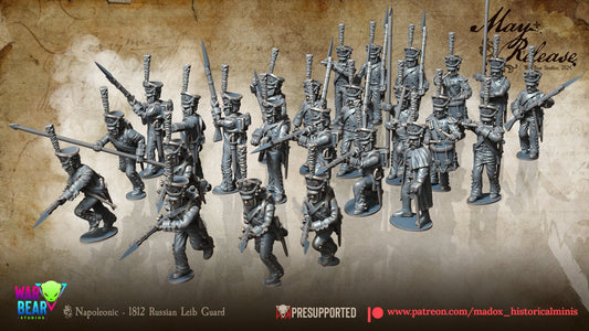 Napoleonic Russian Leib Guard | Warbear Studios 28mm Historical Wargaming Miniatures Role Playing Miniatures