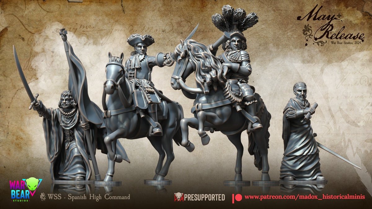 WSS Spanish High Command | Warbear Studios 28mm Historical Wargaming Miniatures Role Playing Miniatures