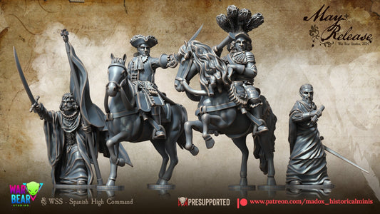 WSS Spanish High Command | Warbear Studios 28mm Historical Wargaming Miniatures Role Playing Miniatures