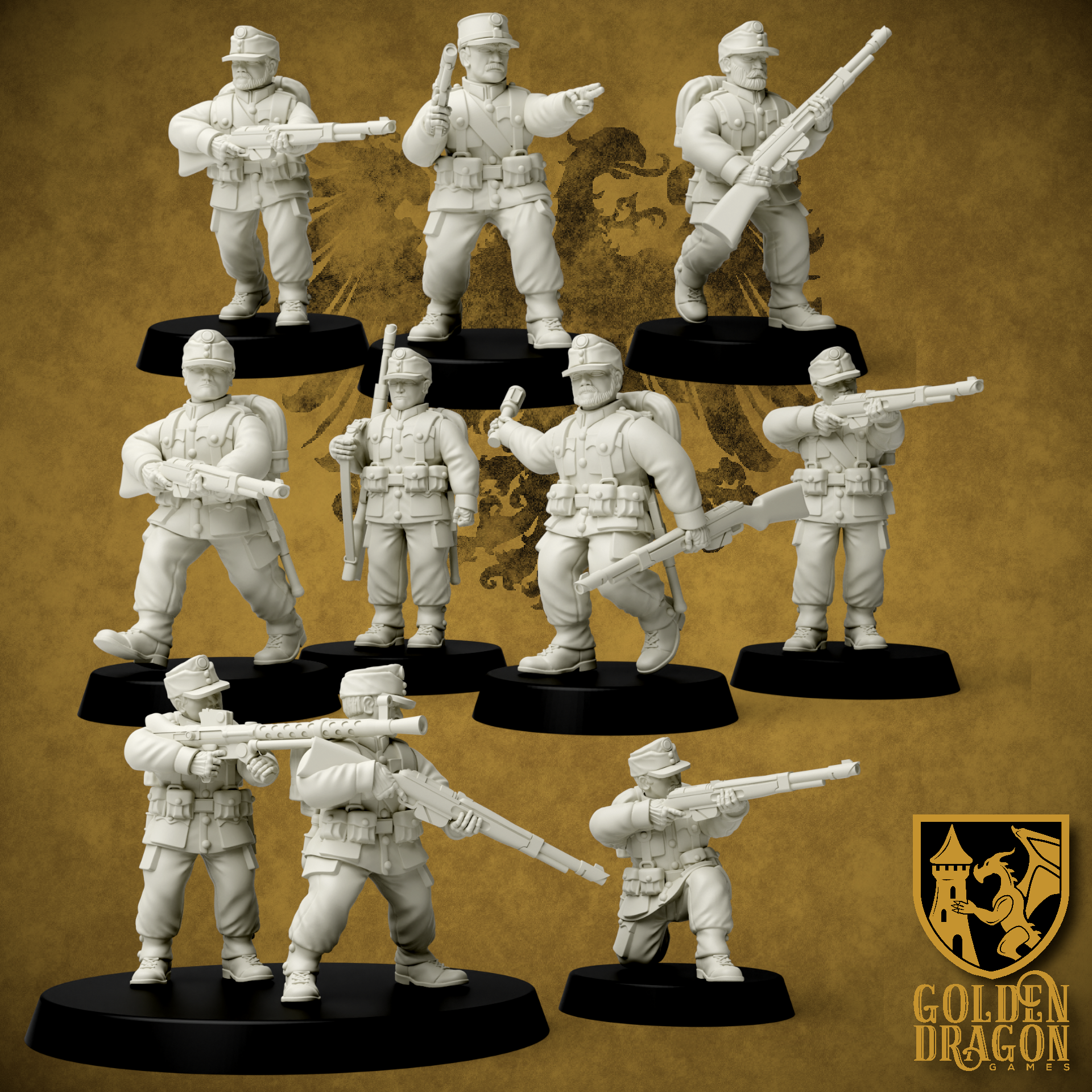 Holy Roman Empire Honved Infantry | Golden Dragon Games Weird WW2 Role Playing Miniatures