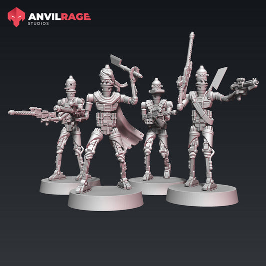IG Bounty Droid | Anvilrage Galactic SciFi Miniatures 32mm 1/47 Legion Scale Role Playing Miniatures