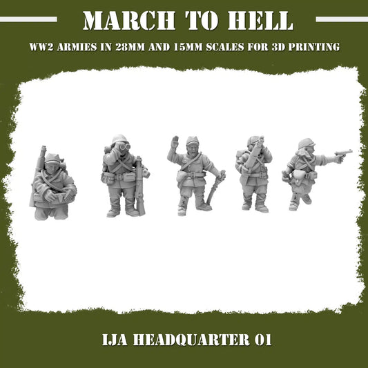 WW2 IMPERIAL JAPANESE ARMY (IJA) HQ 01 | 3DBreed 15mm Wargaming Miniatures