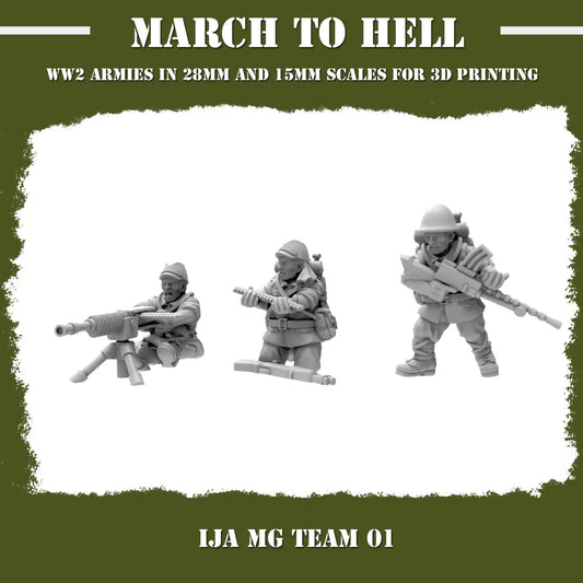 WW2 IMPERIAL JAPANESE ARMY (IJA) MACHIGUN TEAM | 3DBreed 15mm Wargaming Miniatures