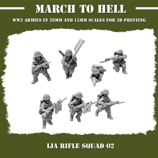 WW2 IMPERIAL JAPANESE ARMY RIFLE SQUAD | 3DBreed 15mm Wargaming Miniatures