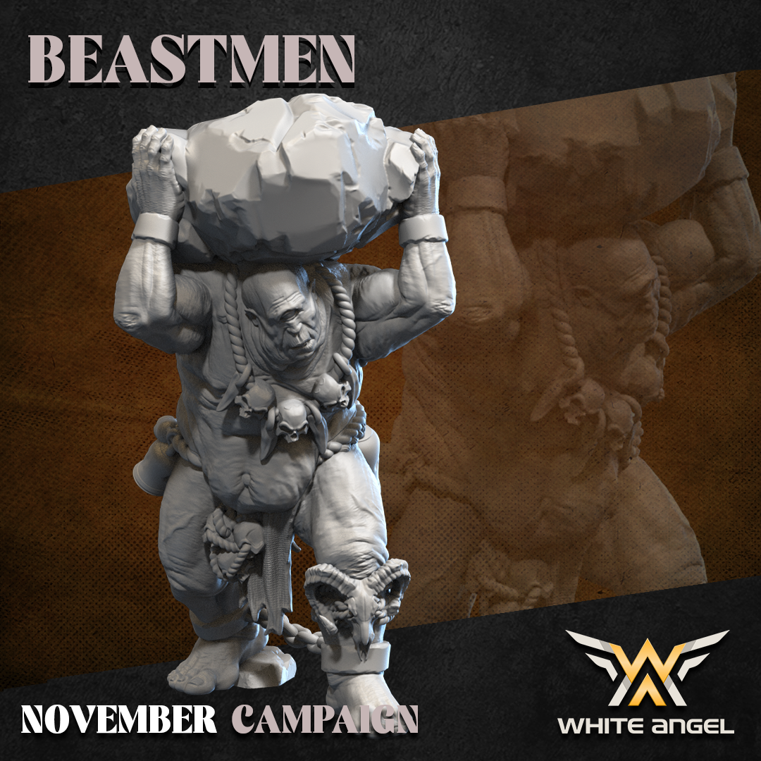 Beastmen Infernal Cyclops | White Angel 28/32mm Fantasy Wargaming Miniatures
