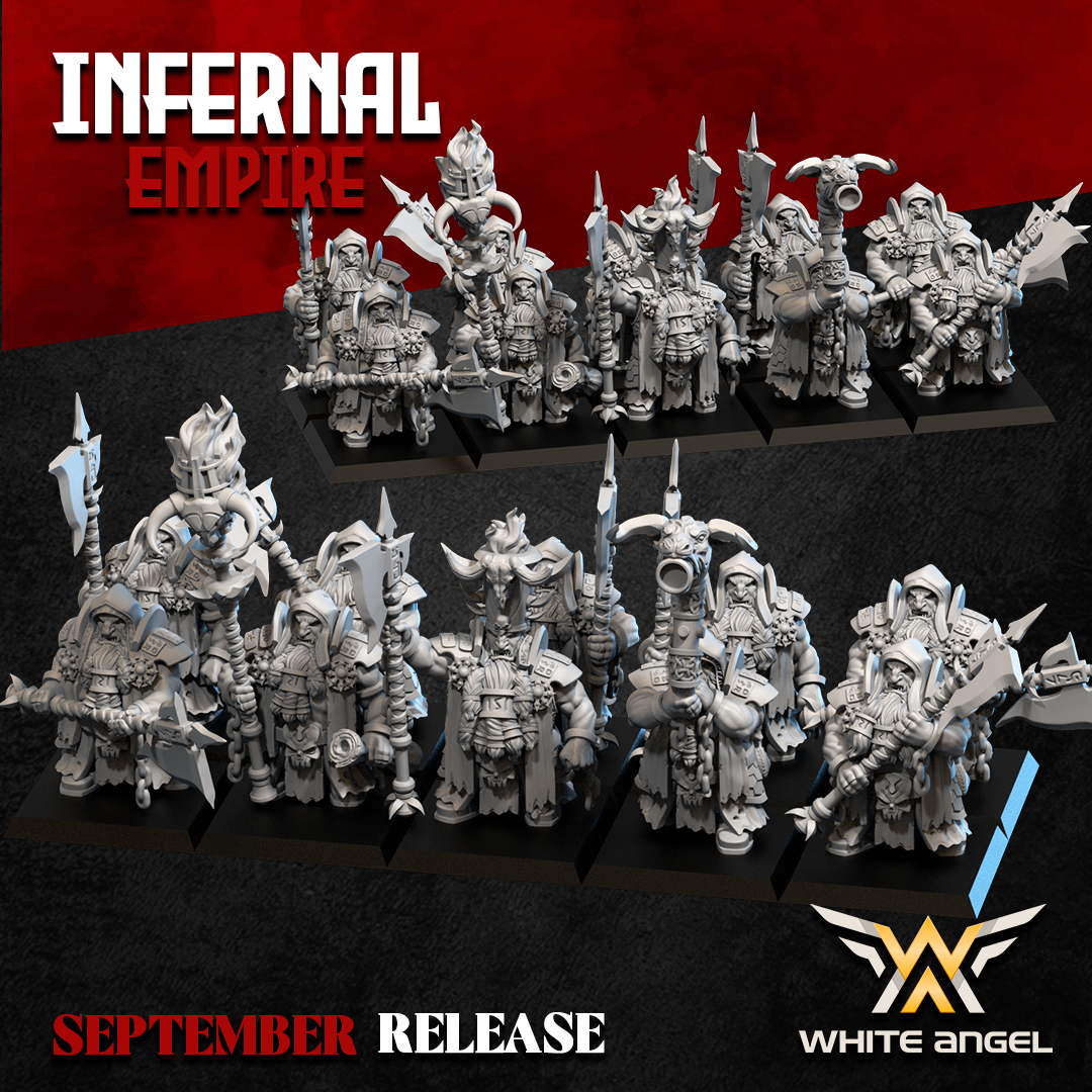 Infernal Dwarf Acolytes | White Angel 28/32mm Fantasy Wargaming Miniatures
