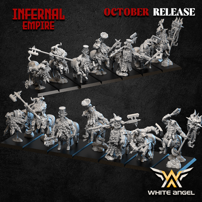 Infernal Dwarf Centaurs | White Angel 28/32mm Fantasy Wargaming Miniatures Role Playing Miniatures
