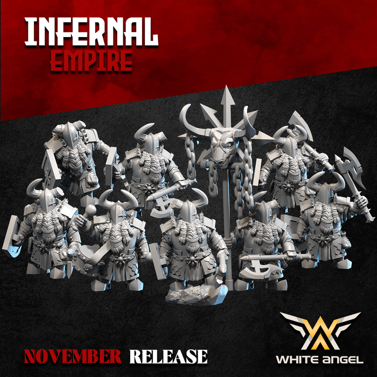 Infernal Dwarf Warriors | White Angel 28/32mm Fantasy Wargaming Miniatures