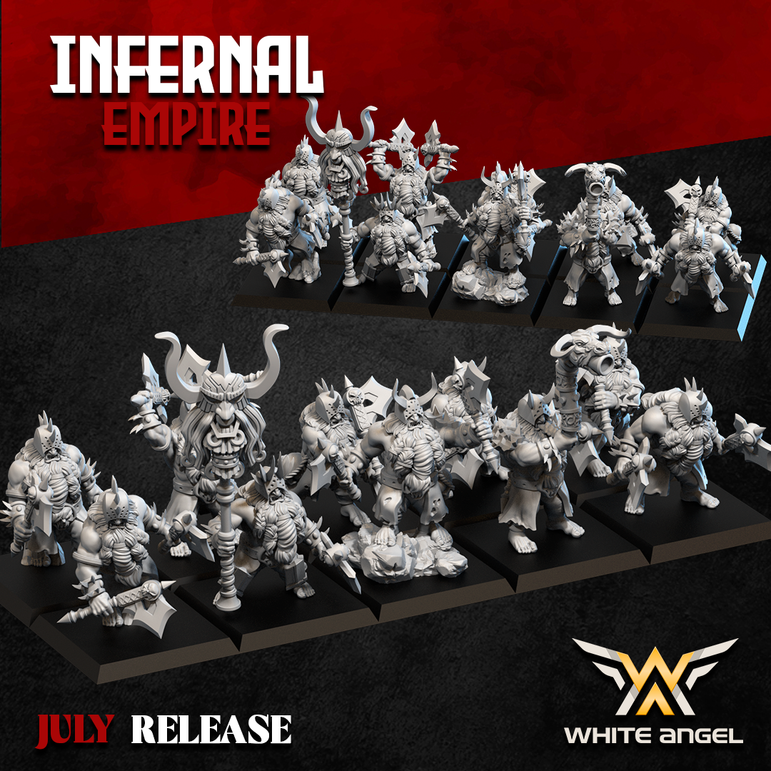 Infernal Dwarf Killers | White Angel 28/32mm Fantasy Wargaming Miniatures
