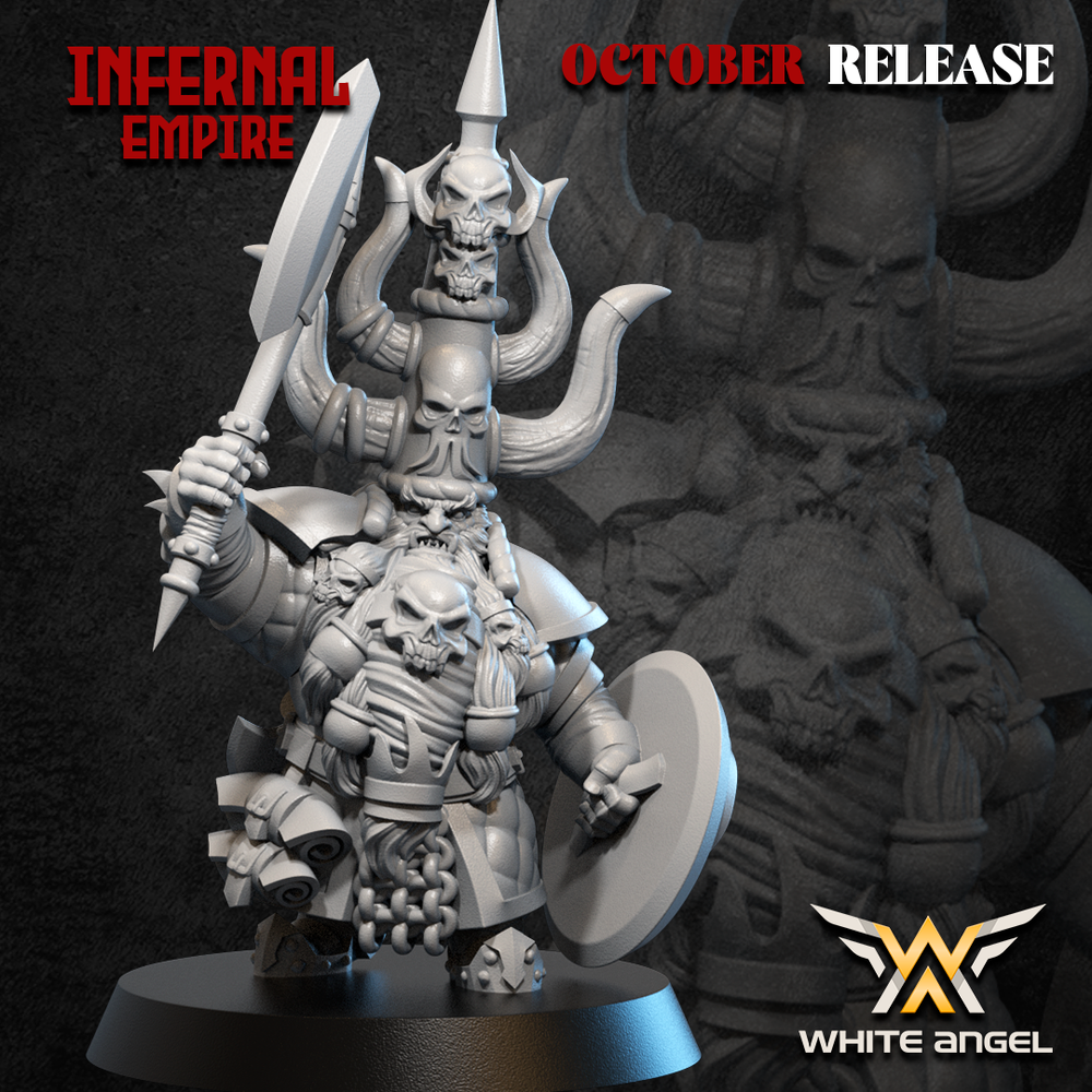 Infernal Dwarf King | White Angel 28/32mm Fantasy Wargaming Miniatures