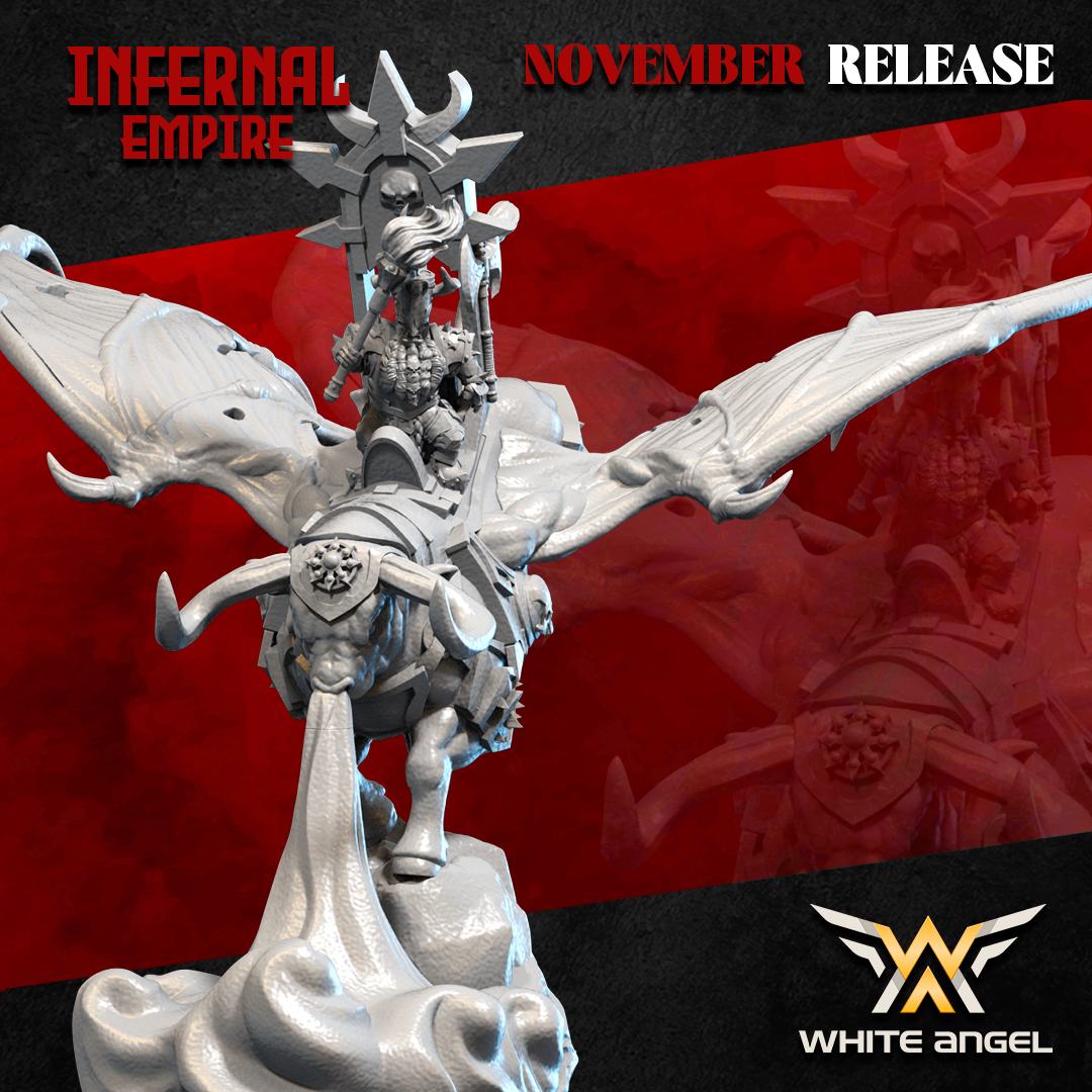Infernal Dwarf Bull Sorcerer | White Angel 28/32mm Fantasy Wargaming Miniatures
