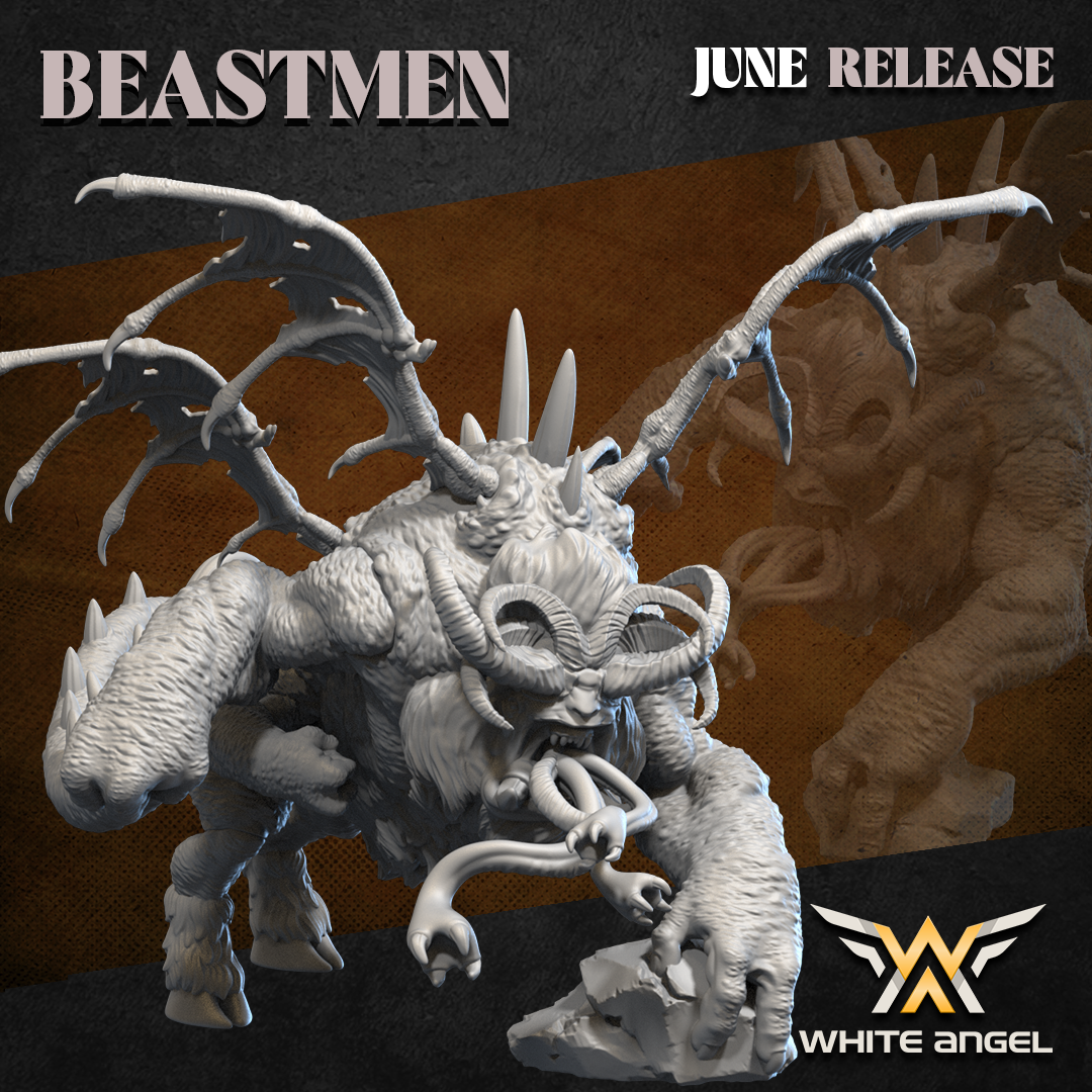 Beastmen Jabberwocky | White Angel 28/32mm Fantasy Wargaming Miniatures