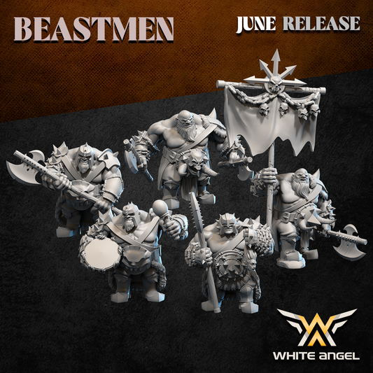 Beastmen Infernal Ogres | White Angel 28/32mm Fantasy Wargaming Miniatures
