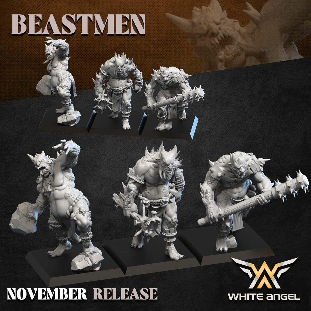 Beastmen Infernal Troll | White Angel 28/32mm Fantasy Wargaming Miniatures
