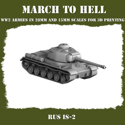 WW2 RED ARMY IS2 | 3DBreed 15mm Wargaming Miniatures