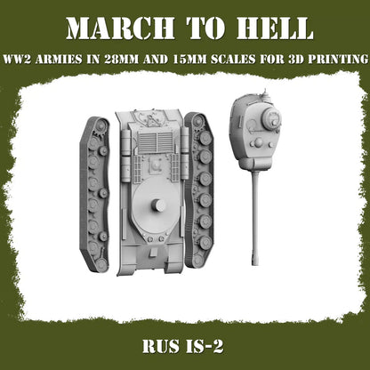 WW2 RED ARMY IS2 | 3DBreed 15mm Wargaming Miniatures