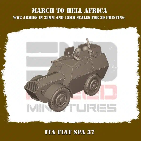 WW2 REGIO ESERCITO FIAT SPA S37 | 3DBreed 15mm Wargaming Miniatures