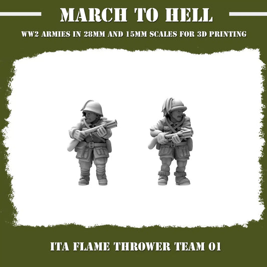 WW2 ITALIAN ARMY (BERSAGLIERI) FLAME THROWER | 3DBreed 15mm Wargaming Miniatures