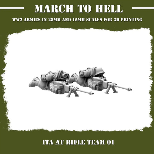 WW2 ITALIAN ARMY (BERSAGLIERI) AT RIFLE TEAM | 3DBreed 15mm Wargaming Miniatures
