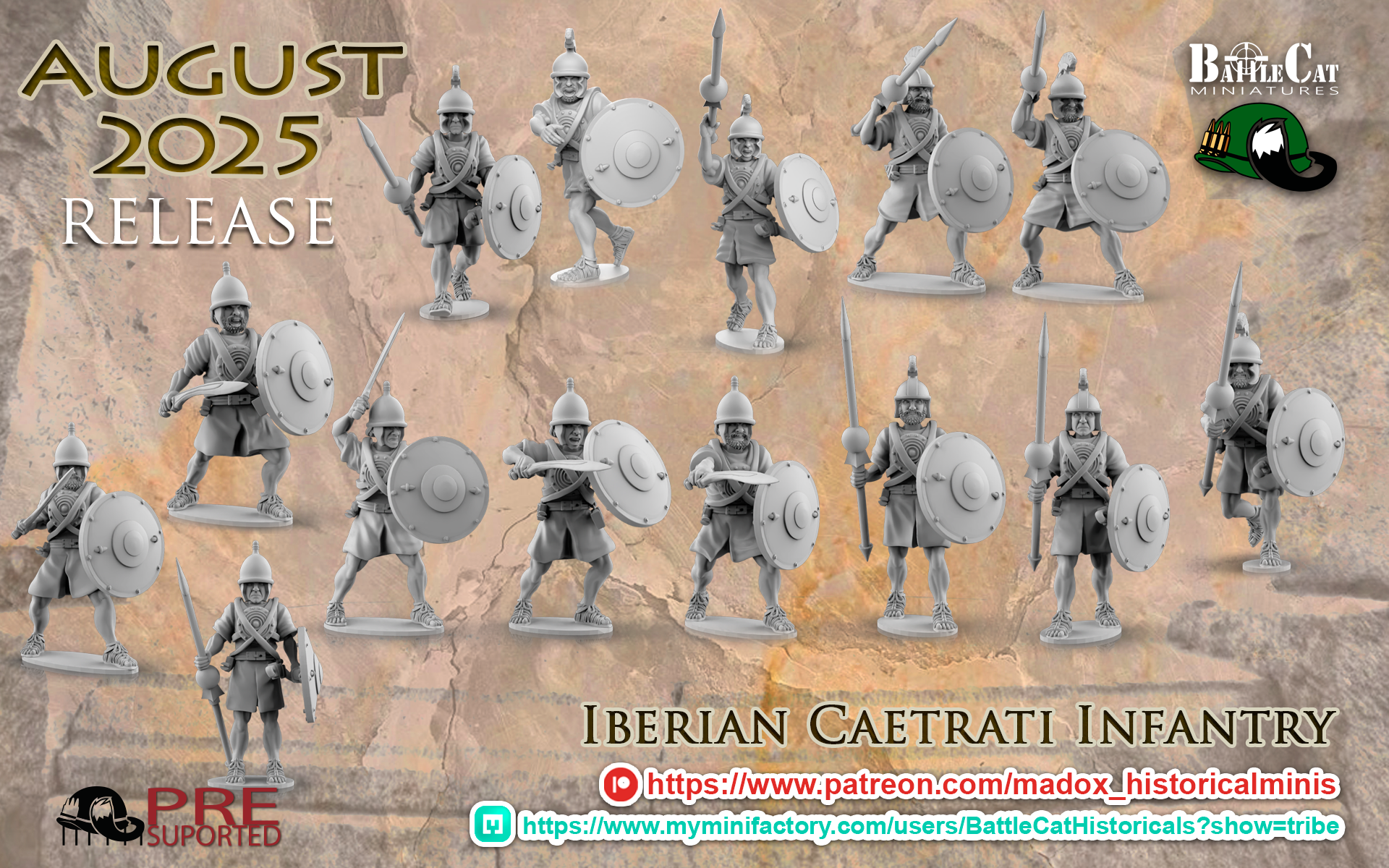Iberian Caetrati Infantry | Battlecat 28mm Historical Wargaming Miniatures Role Playing Miniatures