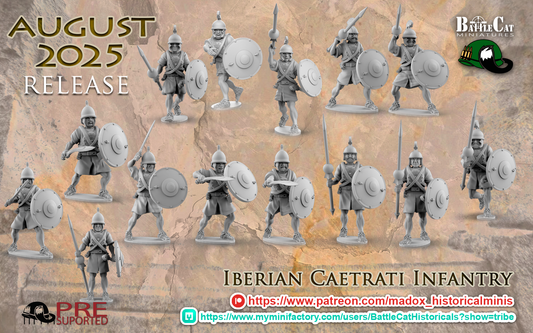 Iberian Caetrati Infantry | Battlecat 28mm Historical Wargaming Miniatures Role Playing Miniatures