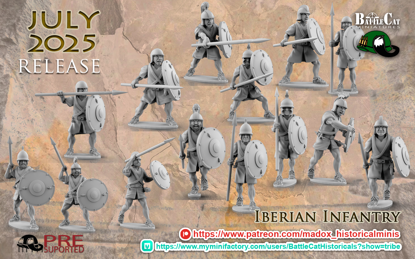 Iberian Infantry | Battlecat 28mm Historical Wargaming Miniatures Role Playing Miniatures