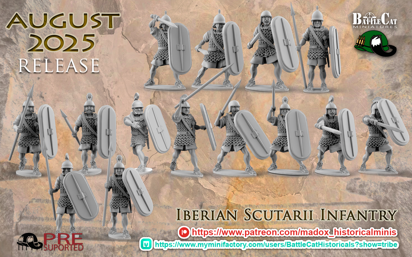 Iberian Scutarii Infantry | Battlecat 28mm Historical Wargaming Miniatures Role Playing Miniatures