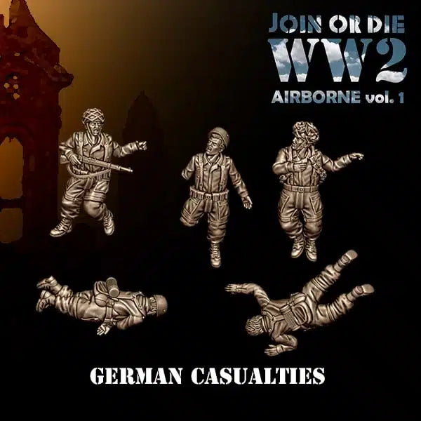 AIRBORNE VOL 1 GERMAN FALLSCHIRMJÄGER Casualties  | 3D Breed 28mm WW2 Wargaming Miniatures