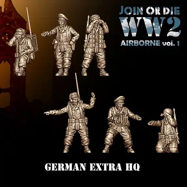 AIRBORNE VOL 1 GERMAN FALLSCHIRMJÄGER Extra HQ  | 3D Breed 28mm WW2 Wargaming Miniatures