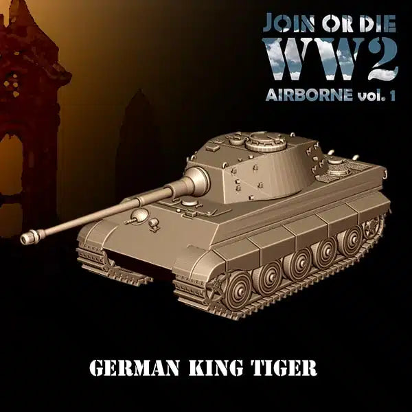 GERMAN FALLSCHIRMJÄGER KING TIGER | 3D Breed 28mm WW2 Wargaming Miniatures