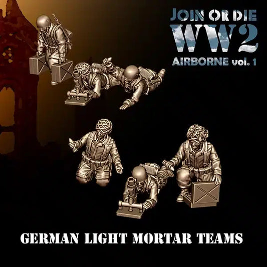 AIRBORNE VOL 1 GERMAN FALLSCHIRMJÄGER Light Mortar Teams | 3D Breed 28mm WW2 Wargaming Miniatures