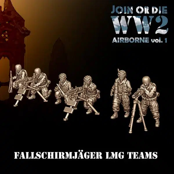 AIRBORNE VOL 1 GERMAN FALLSCHIRMJÄGER LMG Teams | 3D Breed 28mm WW2 Wargaming Miniatures