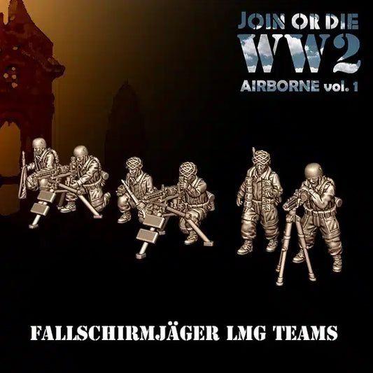 AIRBORNE VOL 1 GERMAN FALLSCHIRMJÄGER LMG Teams | 3D Breed 28mm WW2 Wargaming Miniatures