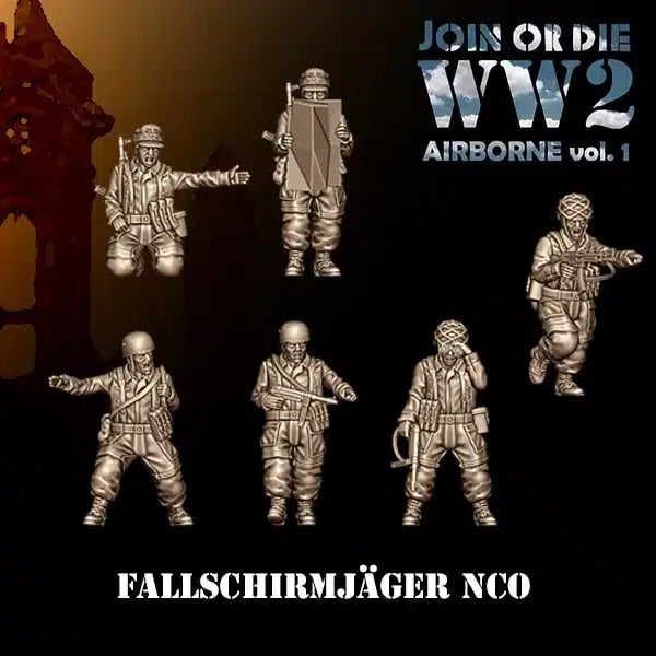 AIRBORNE VOL 1 GERMAN FALLSCHIRMJÄGER NCO | 3D Breed 28mm WW2 Wargaming Miniatures