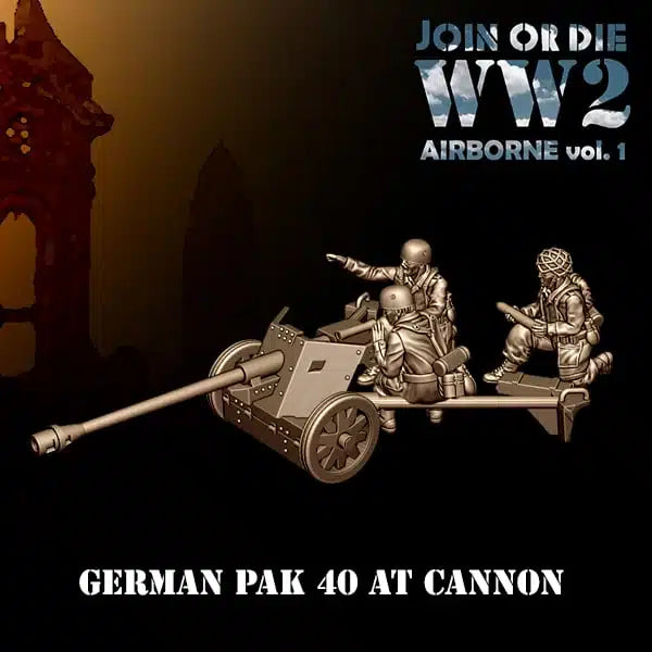 AIRBORNE VOL 1 GERMAN FALLSCHIRMJÄGER PaK 40 | 3D Breed 28mm WW2 Wargaming Miniatures