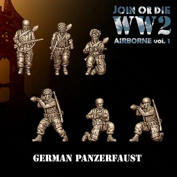 AIRBORNE VOL 1 GERMAN FALLSCHIRMJÄGER Panzerfaust | 3D Breed 28mm WW2 Wargaming Miniatures