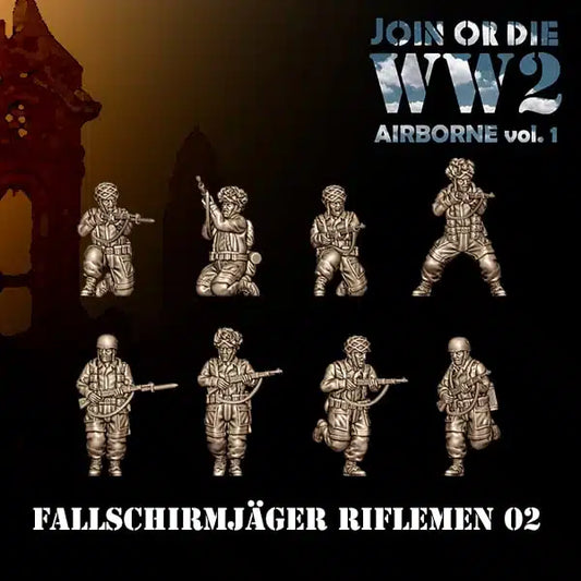 AIRBORNE VOL 1 GERMAN FALLSCHIRMJÄGER Riflemen 02 | 3D Breed 28mm WW2 Wargaming Miniatures
