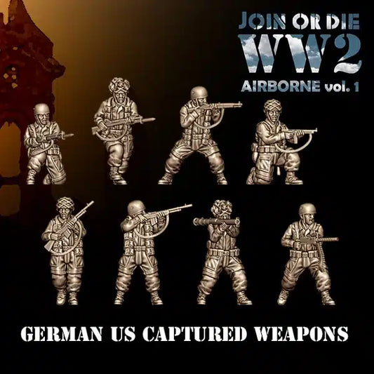 AIRBORNE VOL 1 GERMAN FALLSCHIRMJÄGER US Captured Weapons | 3D Breed 28mm WW2 Wargaming Miniatures