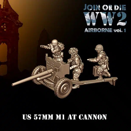 AIRBORNE VOL 1 US AIRBORNE M1 AT Cannon | 3D Breed 28mm WW2 Wargaming Miniatures